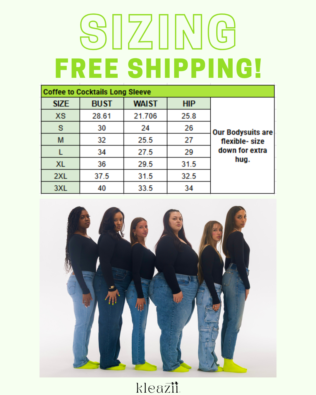 Coffee to Cocktails Long Sleeve Bodysuit